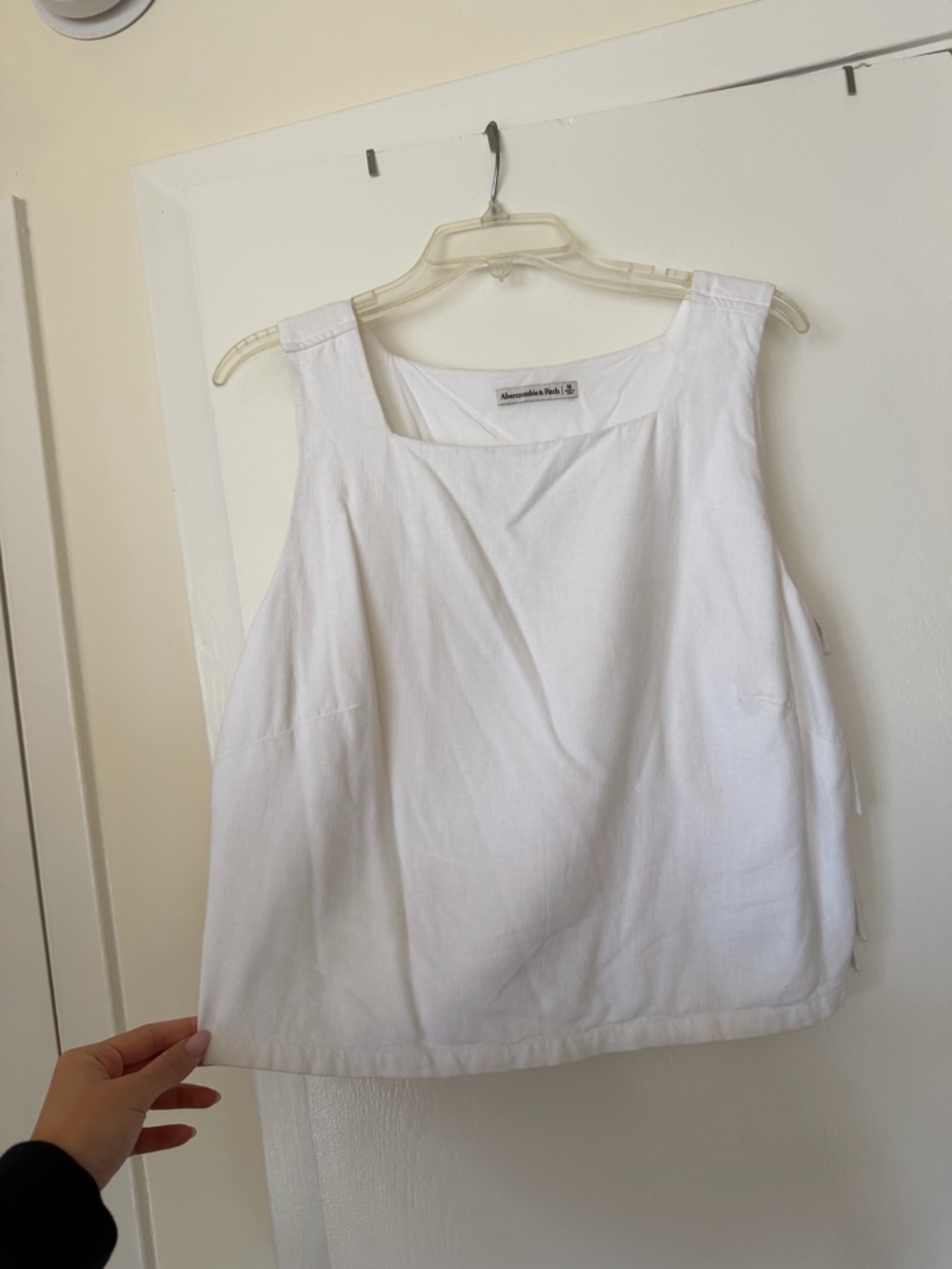 Abercrombie & Fitch White Square Neck Tank Top